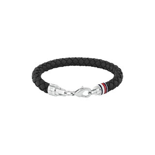 Tommy Hilfiger Tyson Bracciale Uomo Pelle Nera 2790545 — Bracciale