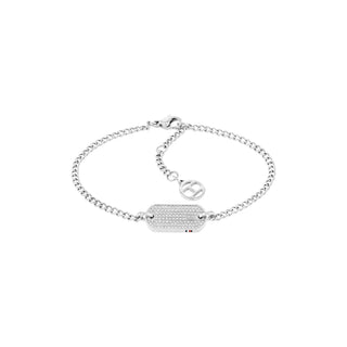 Tommy Hilfiger Dog Tag 2780863 פלדה עם קריסטלים לנשים — צמיד