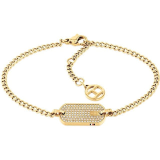 Tommy Hilfiger Dog Tag 2780864 — Γυναικείο βραχιόλι επιχρυσωμένο με κρύσταλλα