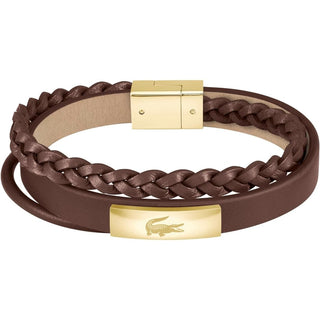 Lacoste Fusion 2040317 ruskea nahka — Miesten rannekoru