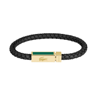 Lacoste Rockel 2040451 black leather — Men's bracelet