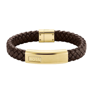 Hugo Boss Fashion bracciale uomo in pelle Lander 1580746M — 手链