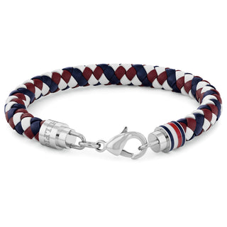 Tommy Hilfiger Tyson 2790633 — Kolmivärinen nahkarannekoru miehille