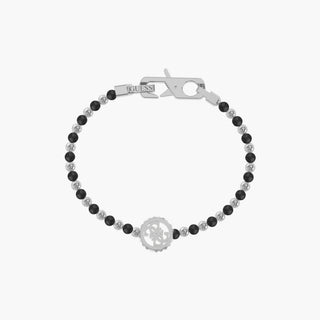 Guess Bracciale acciaio con onice Log-in JUMB03037JWSTBK 20 cm — Náramek