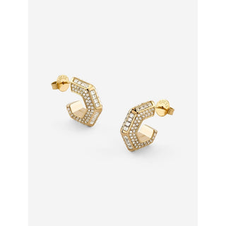 Guess Lioness Queen placcati oro a cerchio — Øredobber