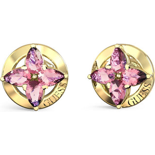 Guess Secret Garden Gold Plated Zircon Earrings JUBE06040JWYGPKT/U — Earrings