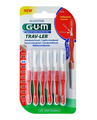 Interdental toothbrush Sunstar Gum Trav-Ler Iso1 1314 0.8 mm 6 units 