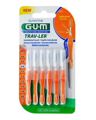 Brosse interdentaire Sunstar Gum 0,9 mm Trav-Ler 6 unités 
