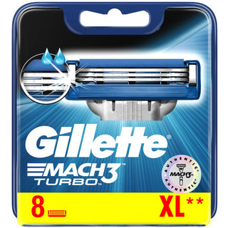 Gillette Mach 3 Turbo 8 pezzi — Testine di ricambio rasoio