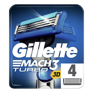 Gillette Turbo Mach 3 Testa di ricambio 4 pezzi — Ricambi rasoio