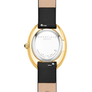 Rosefield Cinturino Smartwatch Ovale Nero Opaco Pelle Oro Ovbglg-Ov18 — Cinturino smartwatch
