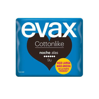 Evax Cottonlike Night con Wings Sanitary Towels 9 Units