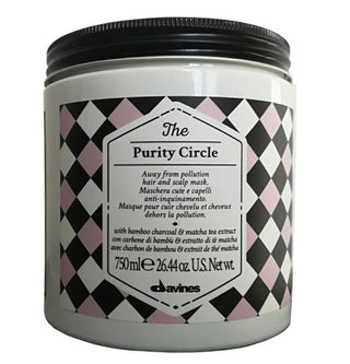 Davines The Purity Circle, Maschera Crema Trattamento Cuoio Capelluto, Detossinante, 750 ml