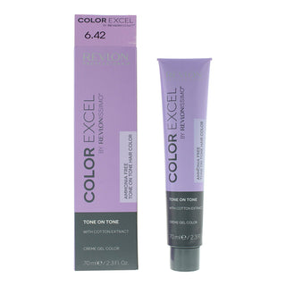 Revlon Color Excel, Tintura Per Capelli Semipermanente, 6.42 Biondo Castano Scuro Iridescente, 70 ml
