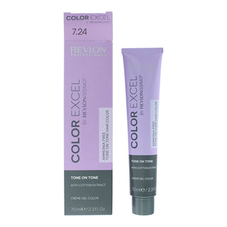 Revlon Colorsmetique, Tintura Permanente Per Capelli, 7.24 Biondo Rame Medio Iridescente, 70 ml