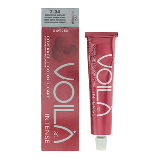 Intercosmo Voilà 3C Intense Tinta Permanente per Capelli 7.34 Biondo Medio Dorato Rame 60 ml