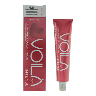 Intercosmo Voilà 3C Intense Aqua Tinta permanente per capelli 4.8 Castano medio toffee 60 ml