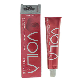Intercosmo Voila 3C Intense, tintura permanente per capelli, 5.86 Castano chiaro Toffee Red, 60 ml