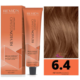 Revlon Revlonissimo Colorsmetique 6,4 Tummanvaalea Kupari 60 ml — Hiusväri
