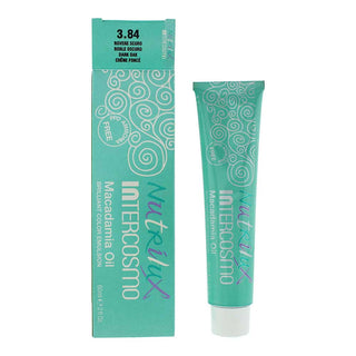 Intercosmo Nutrilux, olio di macadamia, tintura permanente per capelli, 3.84 Quercia scura, 60 ml