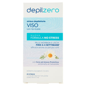 Depilzero Strisce Depilatorie Viso 20 Strisce + 4 Salviettine — Strisce Depilatorie