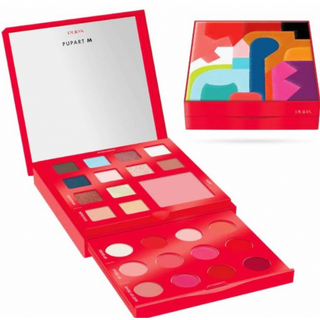 Pupa PupArt M 002 Palette Make-up Rot Gesicht Augen Lippen 