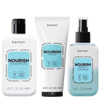 Kemon Nourish Kit Crema 200ml Shampoo 250ml Maschera 200ml — Kit capelli