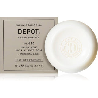 Depot 600 Soluzioni per il corpo Nr. 610, Saponetta idratante, da massaggio, pelle e capelli, 70 g