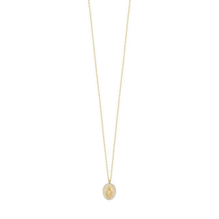 Luca Barra Collana Madonna placcata oro con zirconi CK2145 — Ожерелье