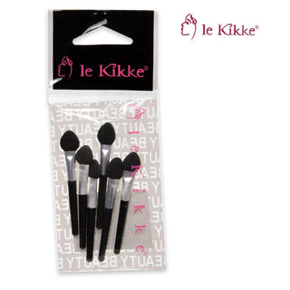 Set de 6 pinceles para sombra de ojos con mango negro 