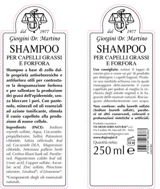 Dr Giorgini Shampoo Capelli Grassi Forfora 250 ml — Shampoo