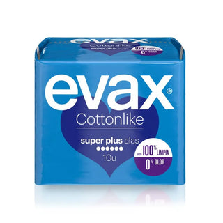 Evax Cottonlike Súper Plus con Wings 10 Units