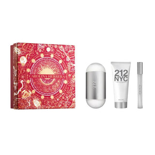Carolina Herrera 212 Nyc Eau De Toilette Spray 100ml Set 3 Pieces Christmas 2023 