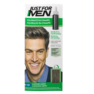 Shampoo colorant Just pour homme Châtain moyen 30 ml 