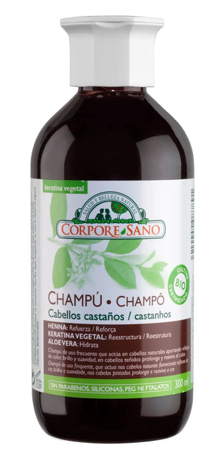 Shampoo Corpore Henna für braunes Haar 300ml biologisch 