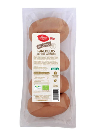Panini di grano saraceno biologici senza glutine Granero (4 unità)