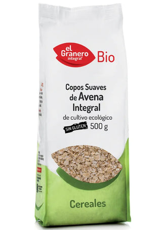Flocons doux d'avoine complète sans gluten biologiques Granero 500 