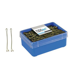 Eurostil Bronze hair clips in box 25 mm 700 pieces 