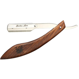 Rasoio da barbiere Eurostil con manico in legno (1 pz)