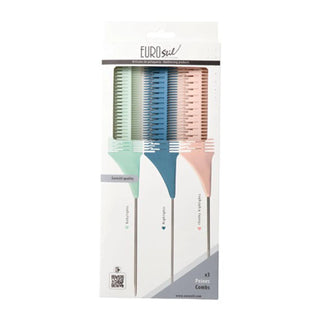 Eurostil Colors Set pettini colpi di sole 3 pezzi