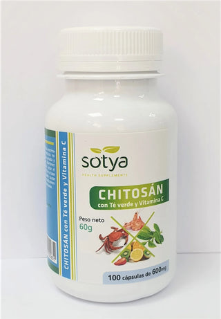 Sotya Quitosano Té Verde Vit C 100 cápsulas 