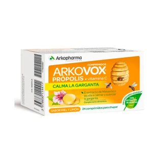 Arkopharma Arkovox Propoli + Vitamina C 24 tablet honning og citron — Kosttilskud
