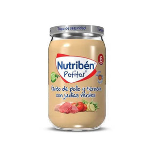 Nutribén Potito Pollo, Ternera y Judías Verdes 235g 