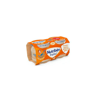 Nutriben Nutribén Baby Food Bipack Mela, Arancia, Banana e Biscotto 2x 120g