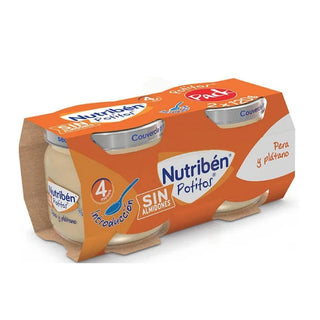 Nutribén Jar Banana, Mandarino, Pera e Biscotto 2 Confezioni 190 g