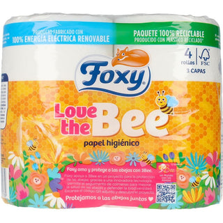 Foxy The Bee toiletpapir 3 lag 4 ruller — Toiletpapir