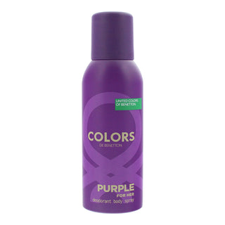 Benetton Colors Purple Deodorante Spray Floreale a Lunga Tenuta Per Donna 150 ml