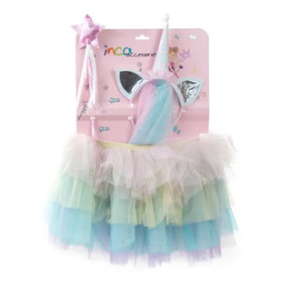 Set di 3 pezzi di unicorno danzatore colorato Inca