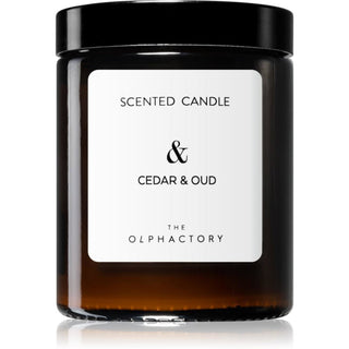 The olphactory Candela profumata al cedro e oud, legnosa, 135 g