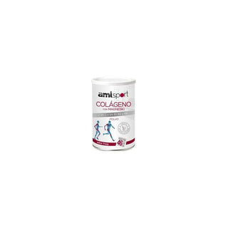 Amlsport Collagene con magnesio, vitamina C, vitamina B1, B2, B6, polvere al gusto di fragola